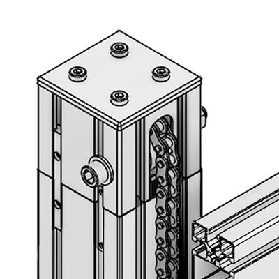 41-340-1 MODULAR SOLUTIONS 80 ROLL IN T-SLOT BAR ROLL INTO SLOT